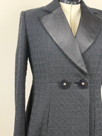 Chanel Tweed Smoking-Blazer – Schwarz – vermutlich Pre-Fall 2017 – Gr. 44 DE (46 FR)