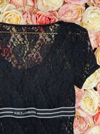 Dolce & Gabbana Lace Top Black Sz. 40 DE (44 IT)