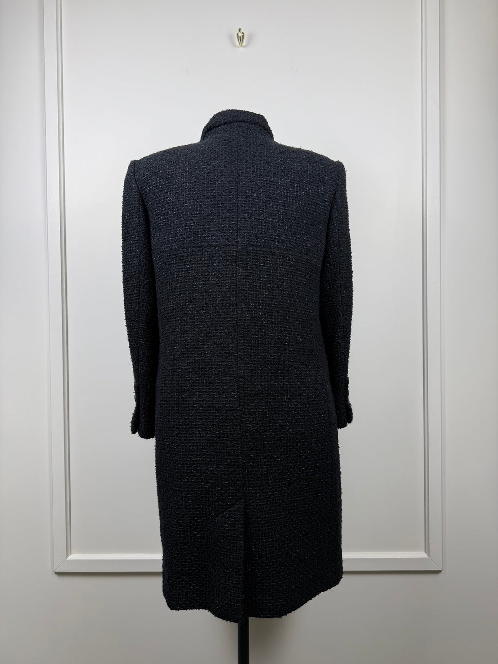 Chanel Tweed Coat – Black – Size 42 DE (44 FR)