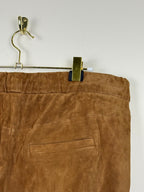 Catherine Khan Suede Leather Pants Cognac Sz. 42 DE