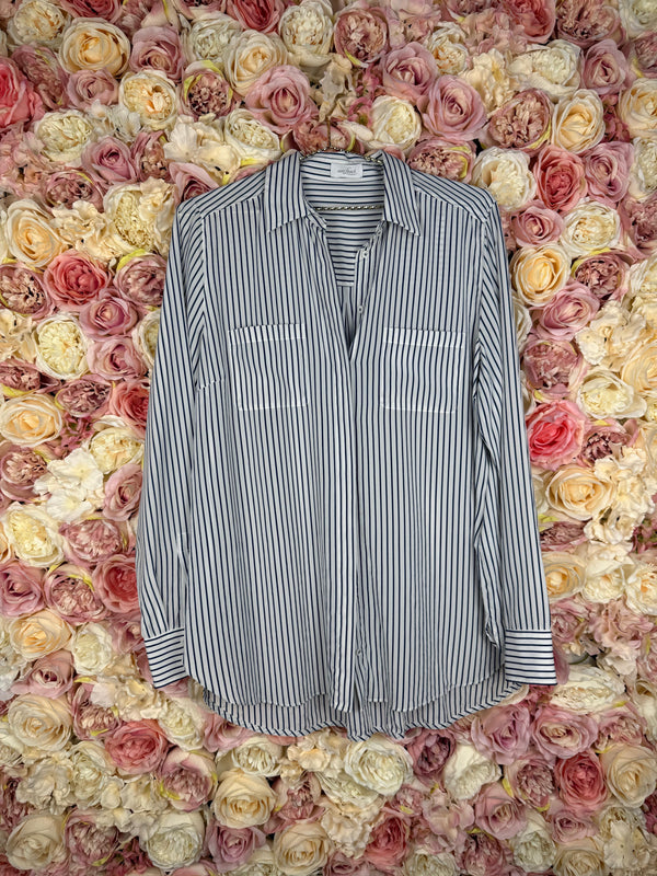 Van Laack Classic Silk Blouse Striped