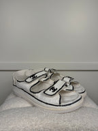 Chanel Dad Sandals White Black