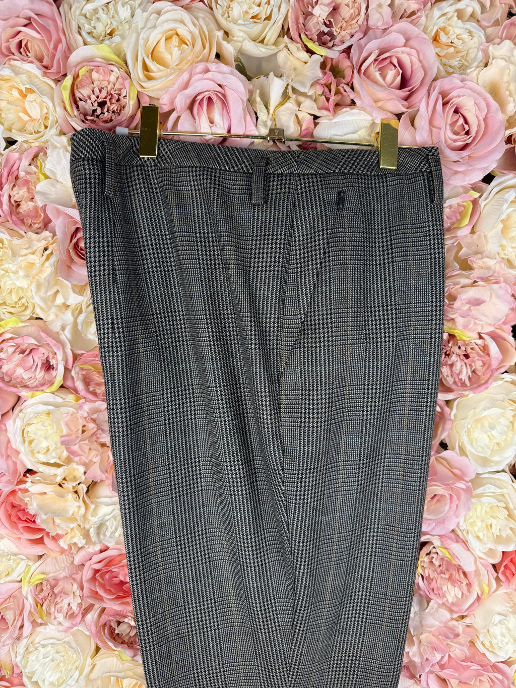 Akris Classic Straight Pants Check Pattern