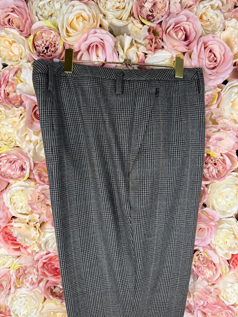 Akris Classic Straight Pants Check Pattern
