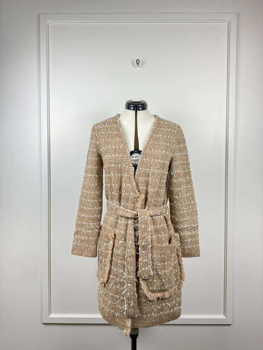 Bruno Manetti Jäcklein mit Bindegürtel – Beige – Gr. 34 DE (38 IT)