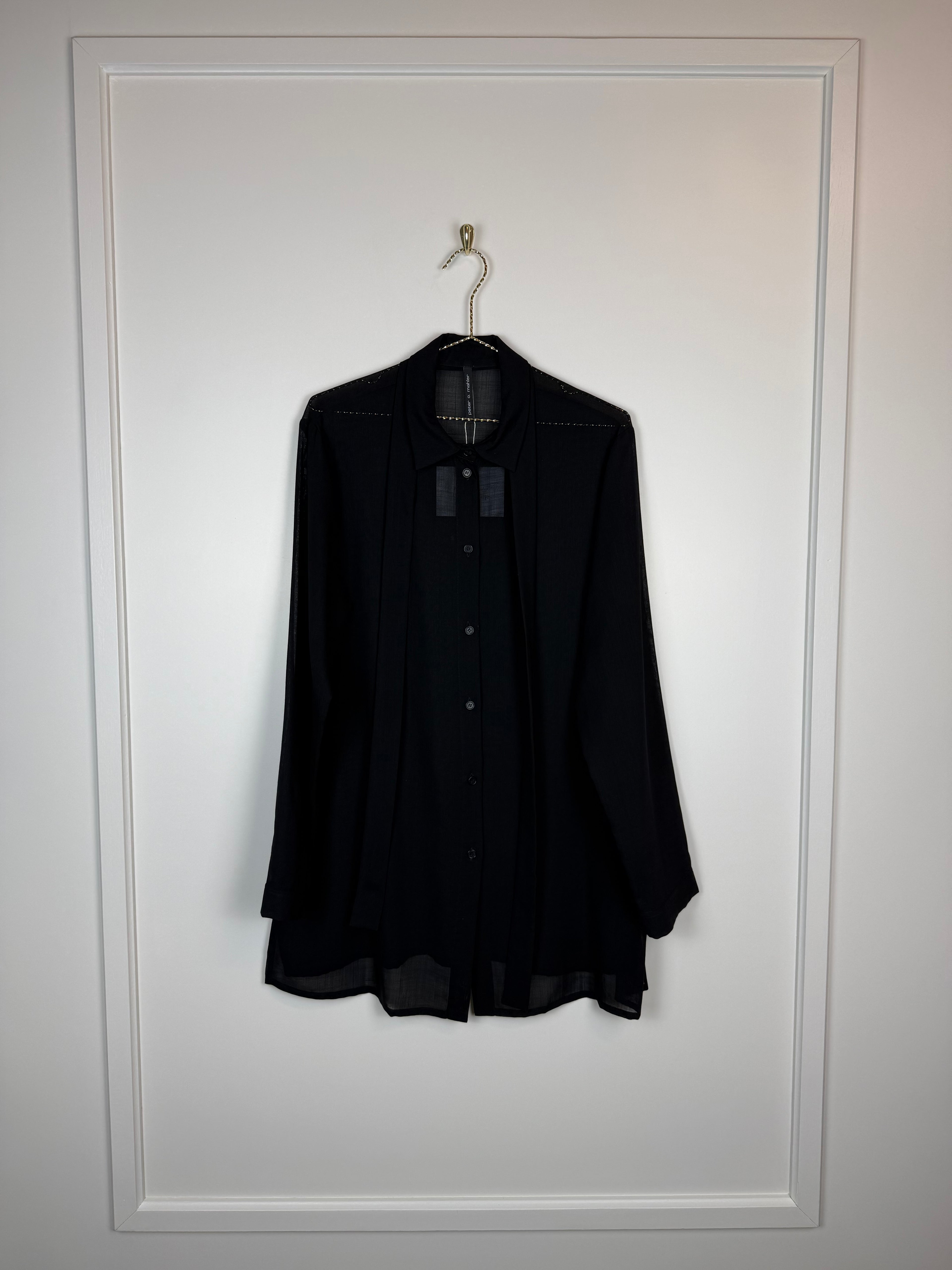Peter O. Mahler Blouse Black Sz. M (2)