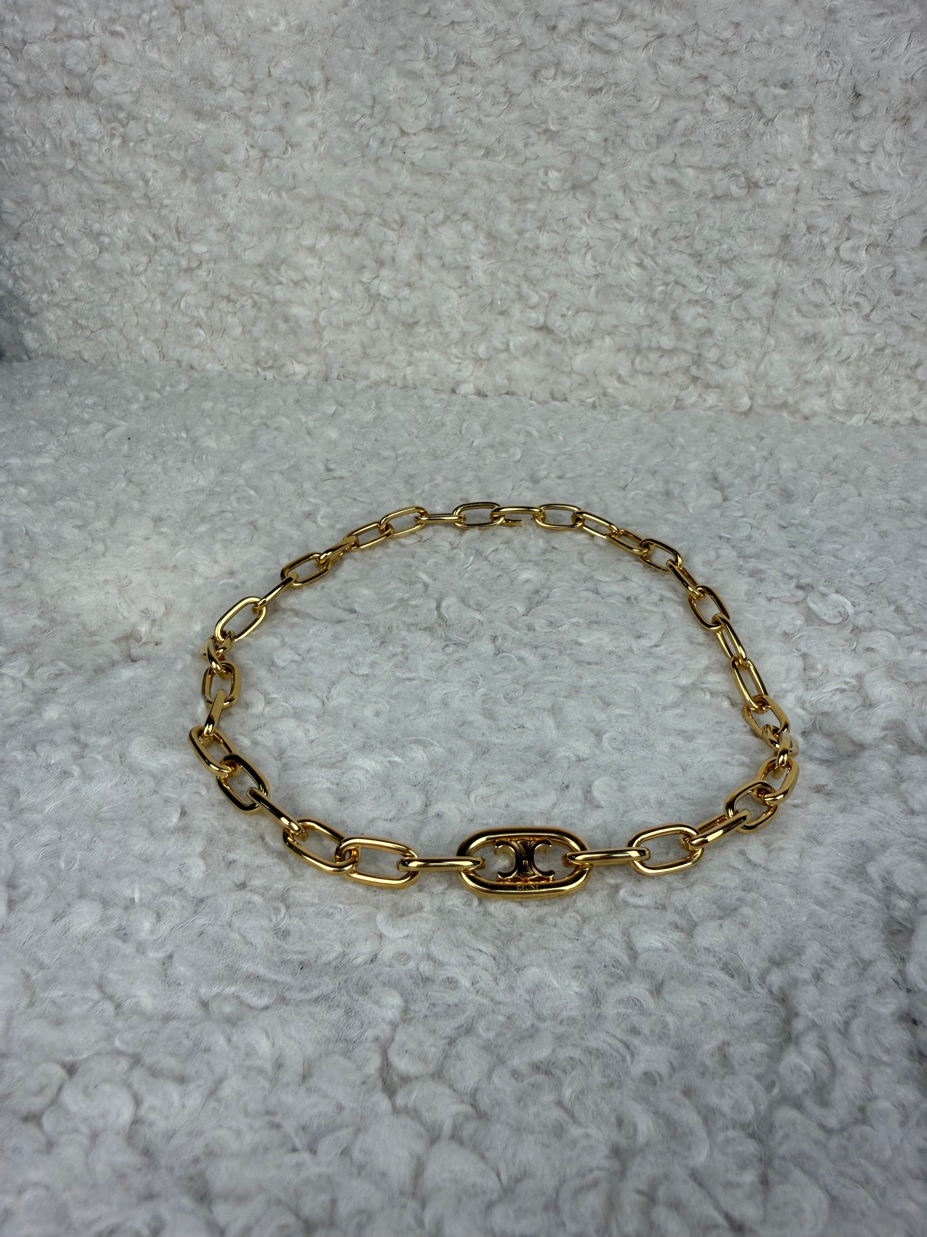 Celine Triomphe Link Chocker Gold