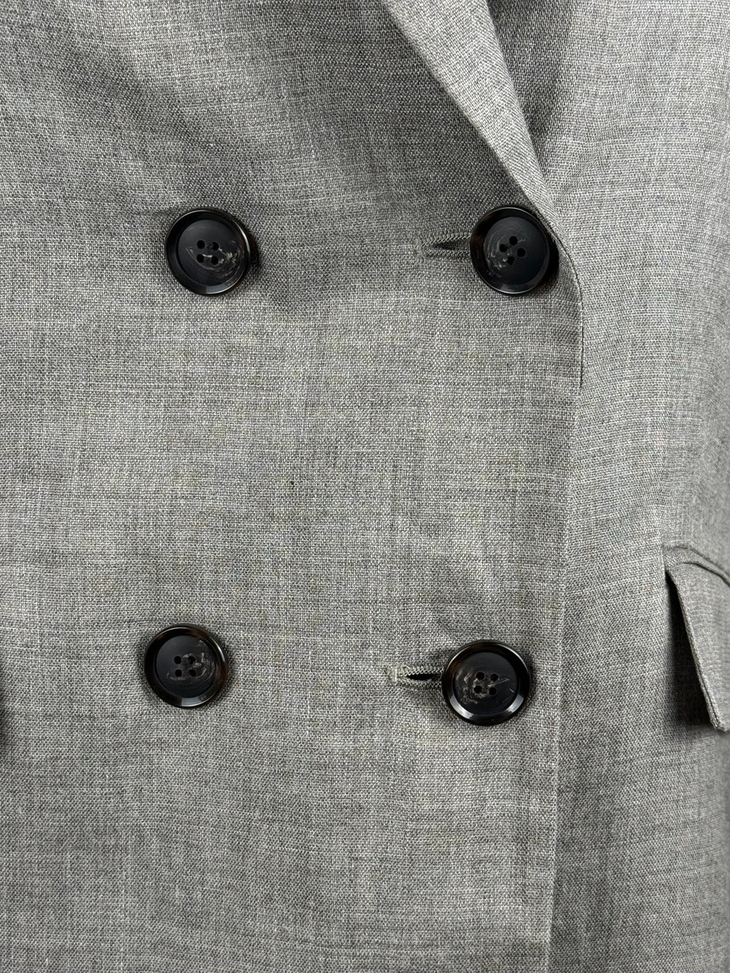 L'Essage Journal Standard Blazer 100% Ramie Grey Sz. L