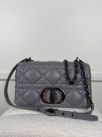 Dior Caro Tasche Medium – Grau