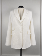 Akris Silk Mix Blazer Cream Sz. 42 DE