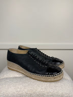 Chanel Lace-Up Espadrilles Black Sz. 40 EU