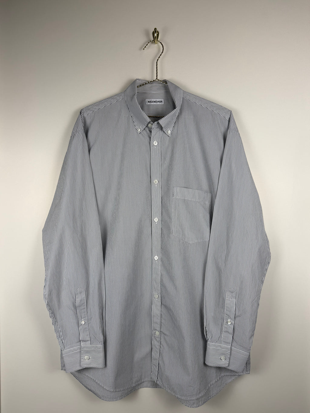 Balenciaga Oversized Striped Shirt Black White Sz. 36 DE (38 FR)