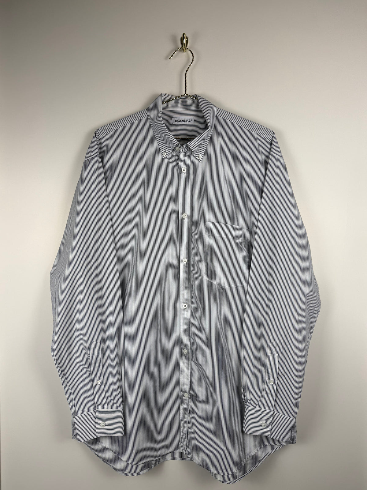 Balenciaga Oversized Striped Shirt Black White Sz. 36 DE (38 FR)
