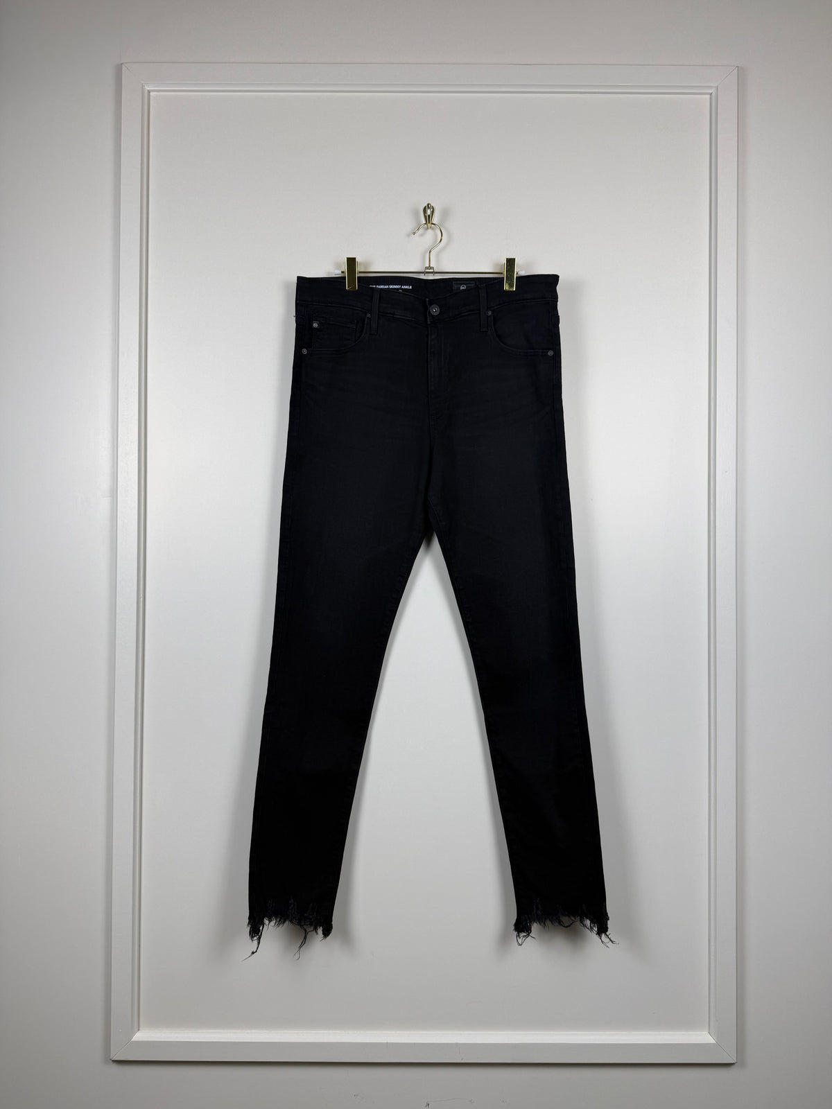 AG Adriano Goldschmied The Farrah Skinny Ankle Jeans – Dunkelgrau – Gr. 32