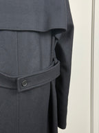 Courrèges Oblique Woll Mantel – Schwarz – Gr. S