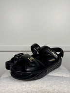 Chanel 2021 Leather Sandals Black Sz. 40 EU