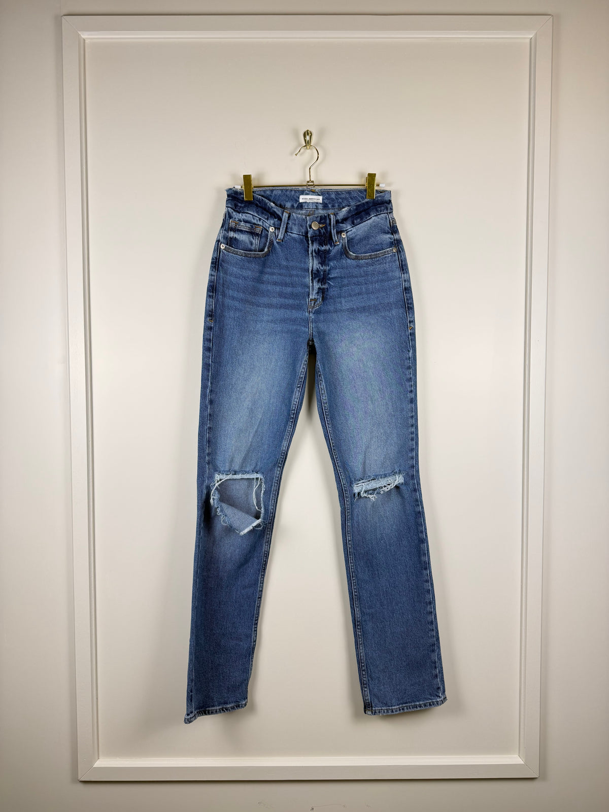 Good American Ripped Jeans Blue Sz. XS