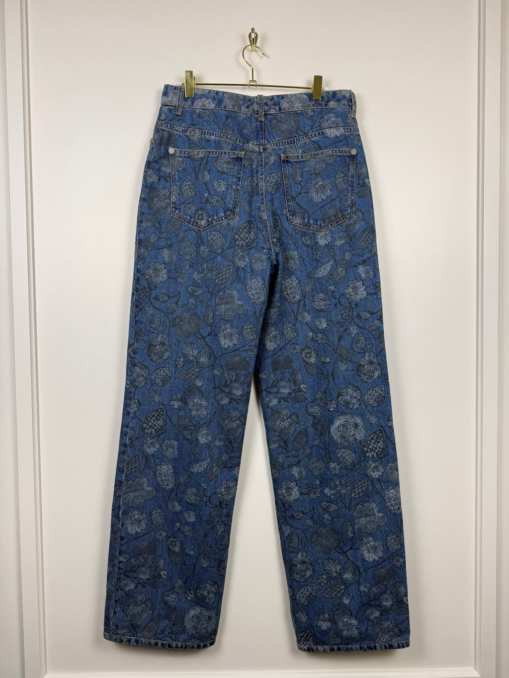 Chanel Floral Jeans 2021 Blue Sz. 38 DE