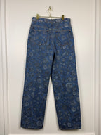 Chanel Floral Jeans 2021 Blue Sz. 38 DE