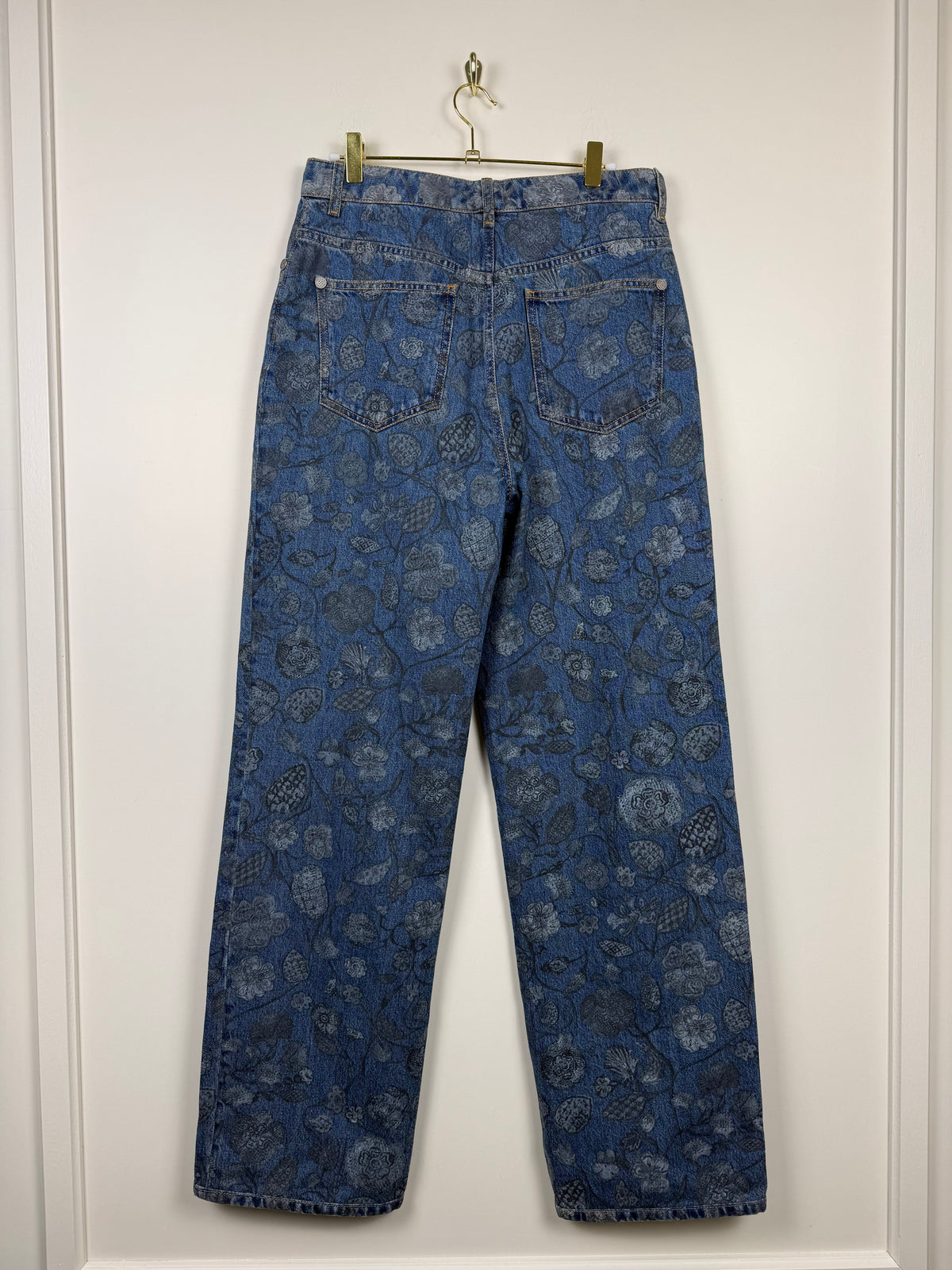 Chanel Floral Jeans 2021 Blue Sz. 38 DE
