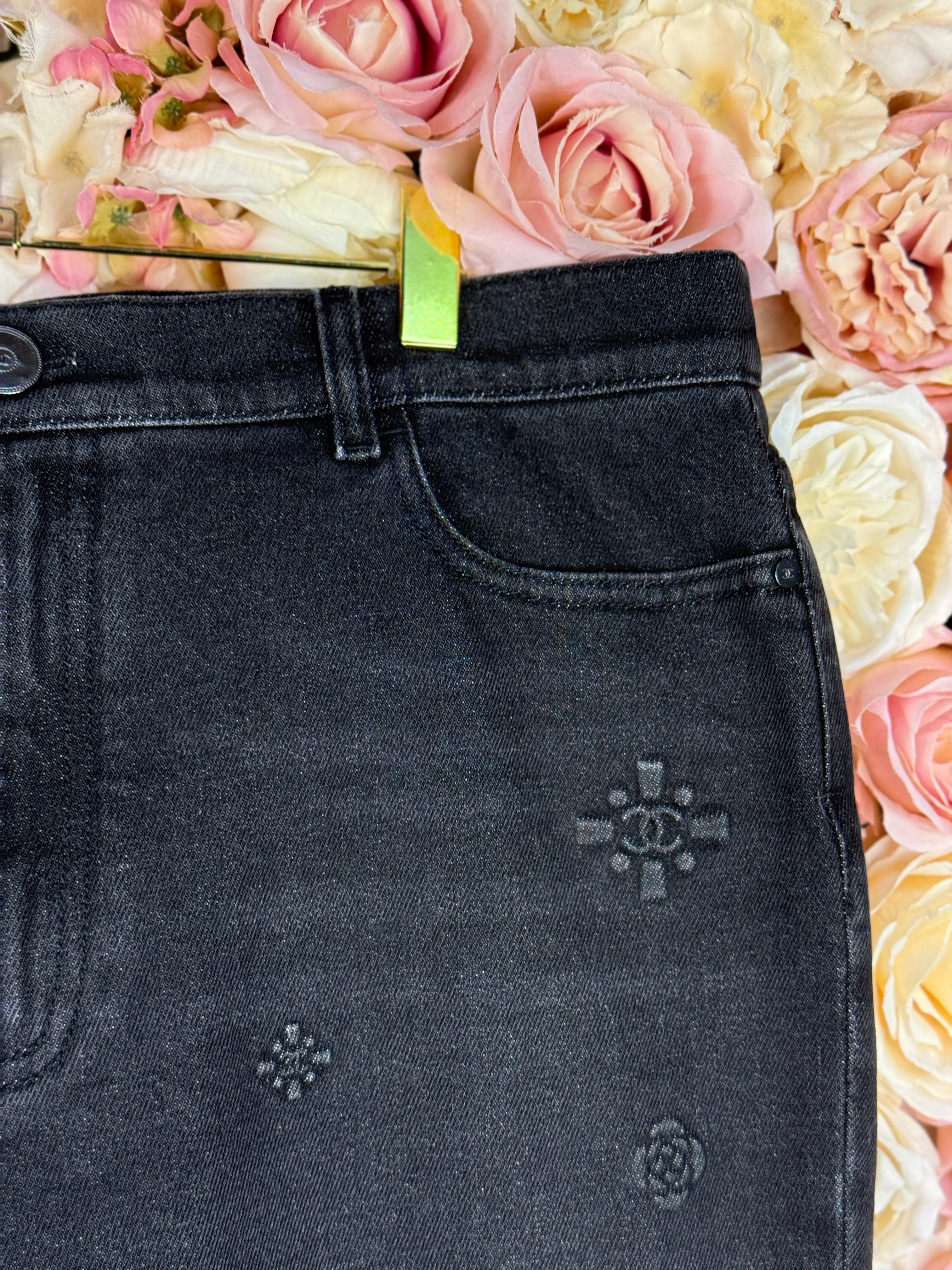 Chanel 21P Cotton Jeans Dark Grey Sz. 46 DE (48 FR)