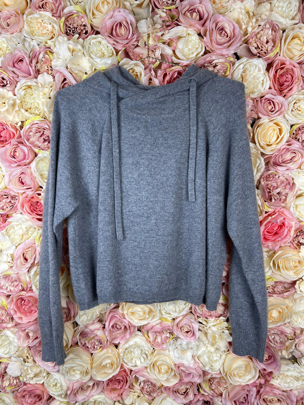 Monrow Cashmere Sweater Grey & Black Sz. S