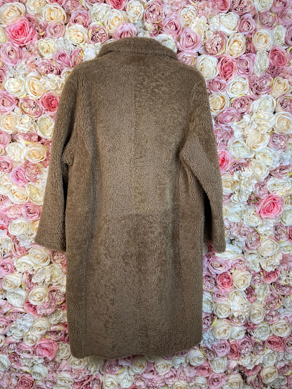 Yves Salomon Lambskin Coat Black & Brown Sz. L