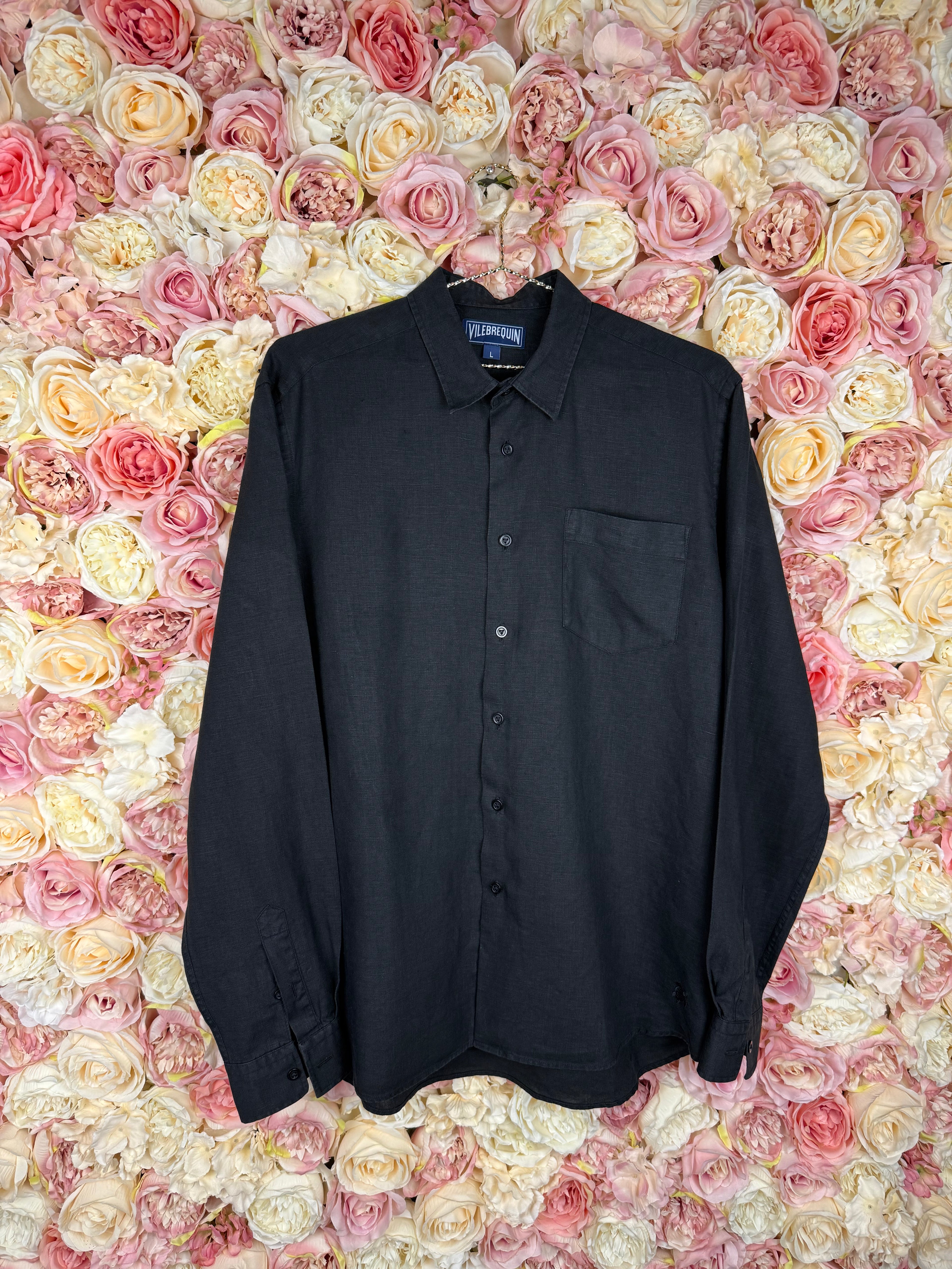 Vilebrequin Linen Blouse Black Sz. L