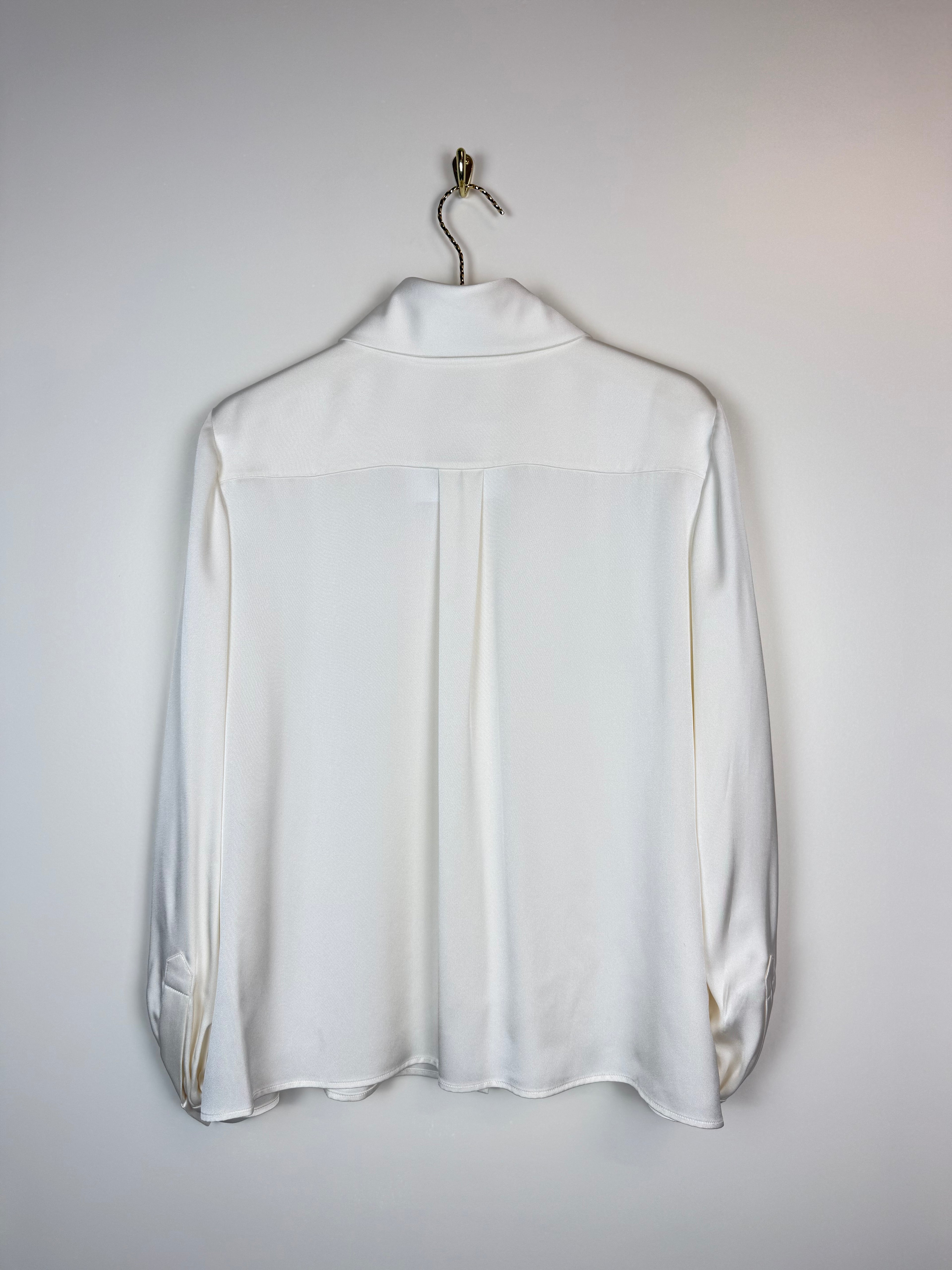 Chanel Silk Blouse Cream Sz. 42 DE (44 FR)