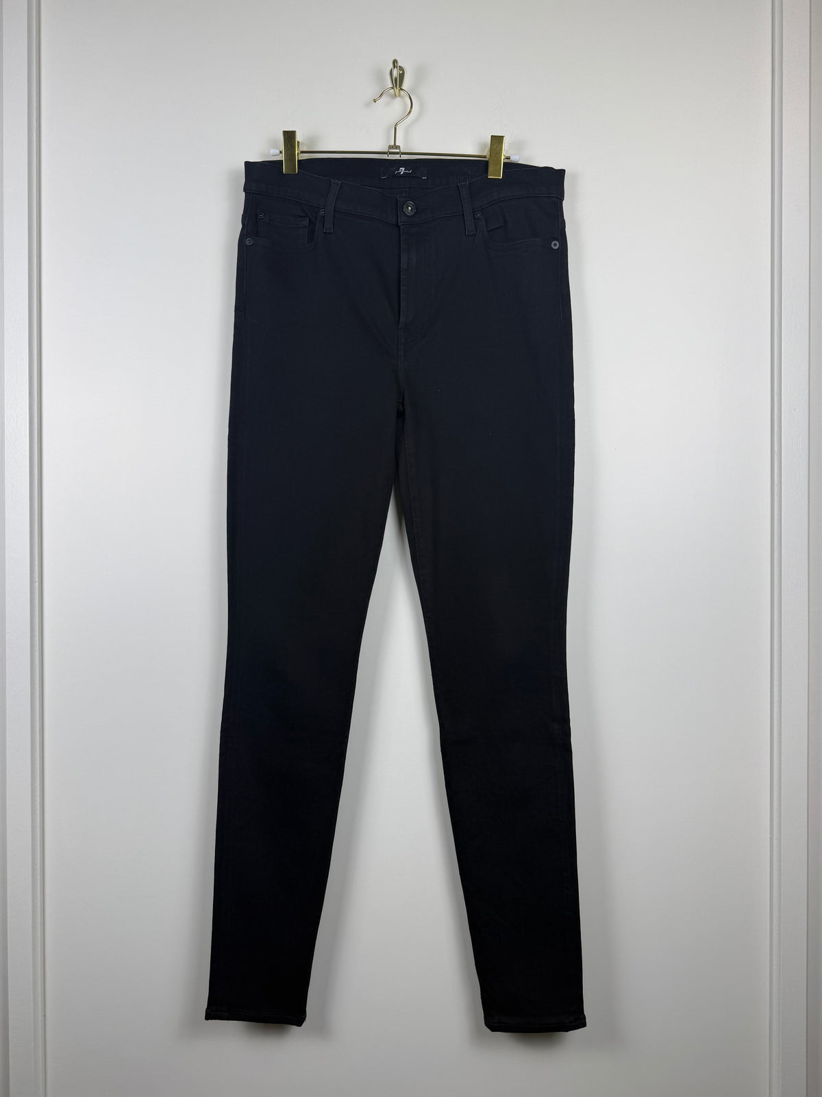 7 for all Mankind "High Waist Skinny" Jeans Black Sz. 32
