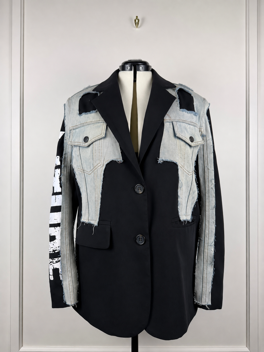Le Nic & McCoy Jacket Black Jeans Sz. M