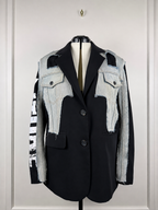 Le Nic & McCoy Jacket Black Jeans Sz. M