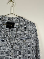 Maje Tweed-Jäcklein – Blau/Weiss – Gr. 32 DE (34 FR)
