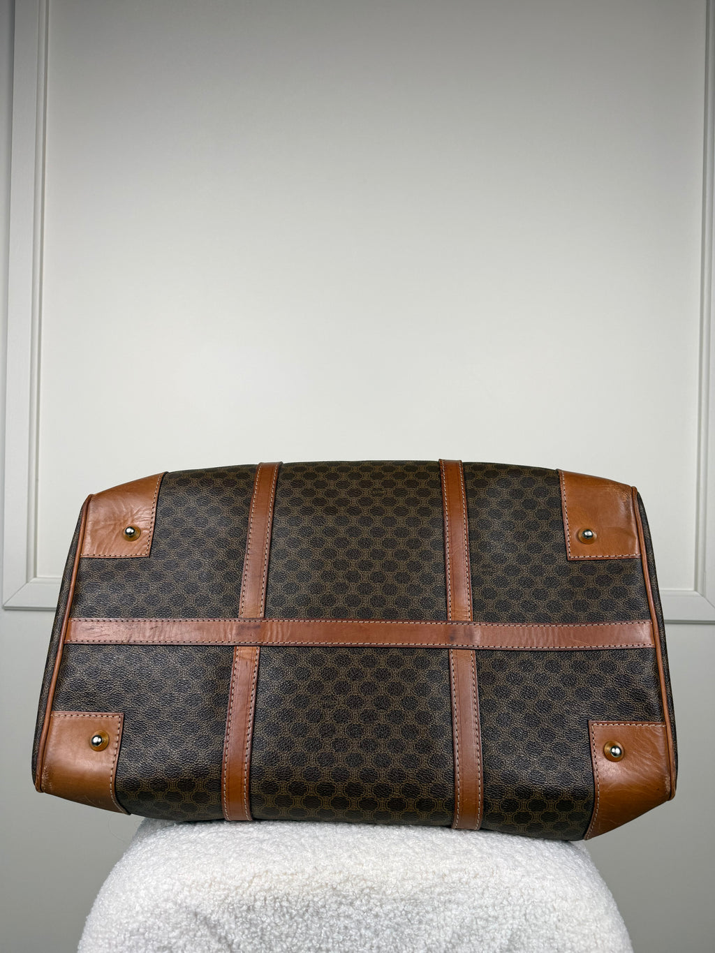 Celine Vintage Reisetasche – Braun – Macadam Muster