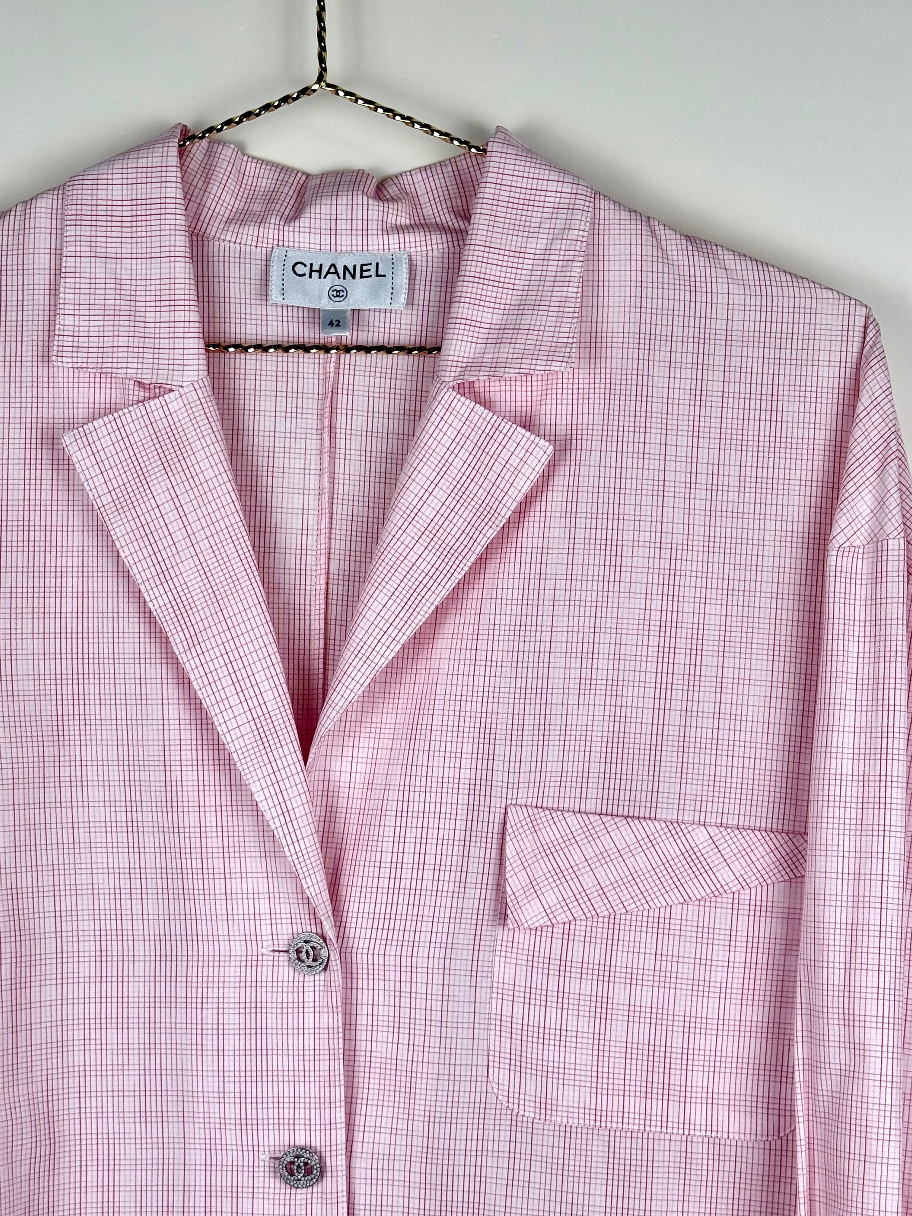 Chanel 20P Cotton Shirt Light Pink Sz. 40 DE (42 FR)