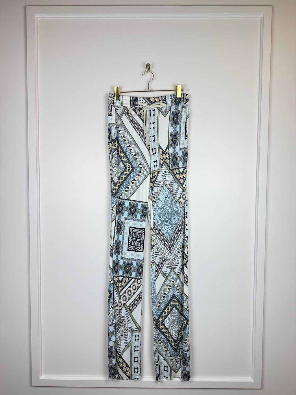 Etro Cotton Blouse White Blue Sz. 34 DE