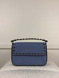Valentino Rockstud Mini Leather Bag – Blau – Goldfarbene Nieten
