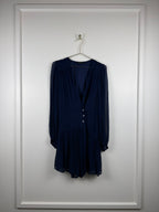 Maje Kleid mit Volants – Dunkelblau – Gr. 36 DE (38 FR)