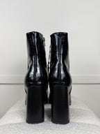 Vero Moda Stiefel aus geprägtem Lack – Schwarz – Gr. 39 EU