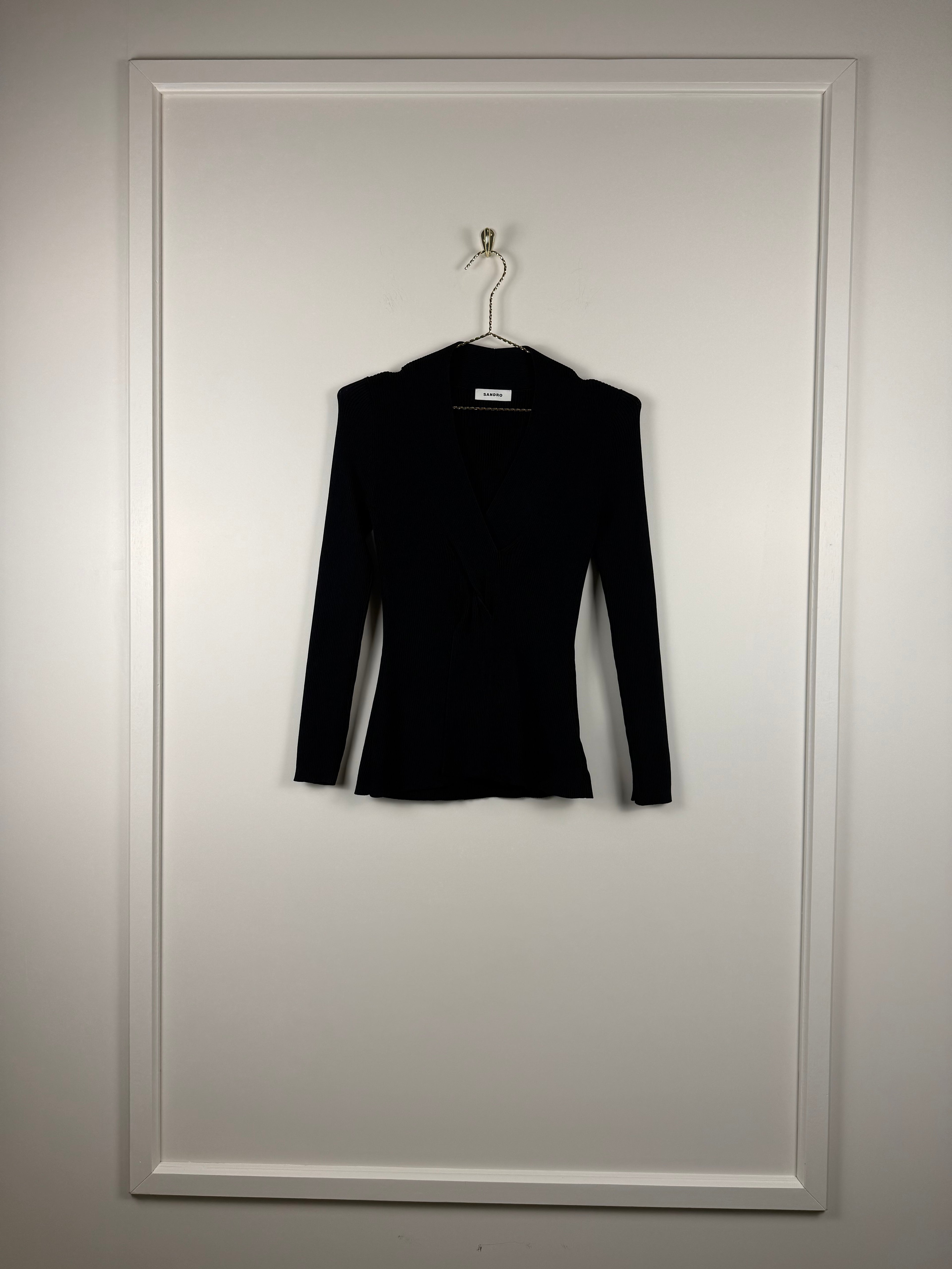 Sandro Langarm-Top – Schwarz – Gr. 0 (XS)