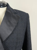 Chanel Tweed Smoking-Blazer – Schwarz – vermutlich Pre-Fall 2017 – Gr. 44 DE (46 FR)