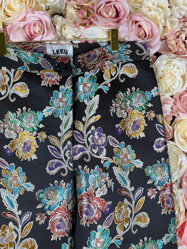 LEEU Pants Black Multi Sz. M