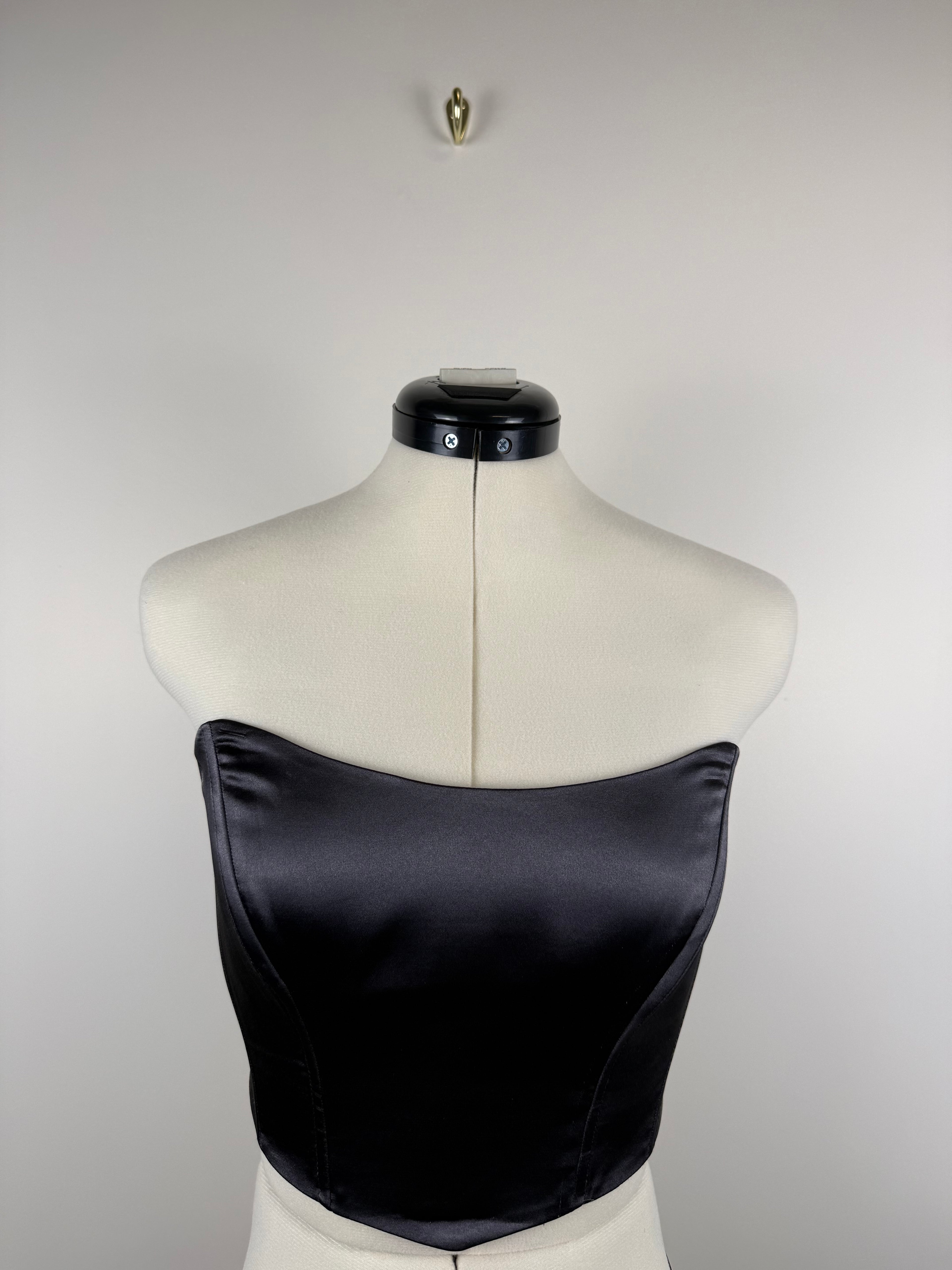 Sovaye Shiny Top Dark Grey Sz. S