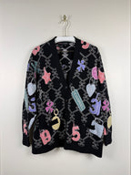 Chanel Kaschmir-Cardigan mit CC-Motiv – Mehrfarbig – Gr. 40 DE (42 FR)