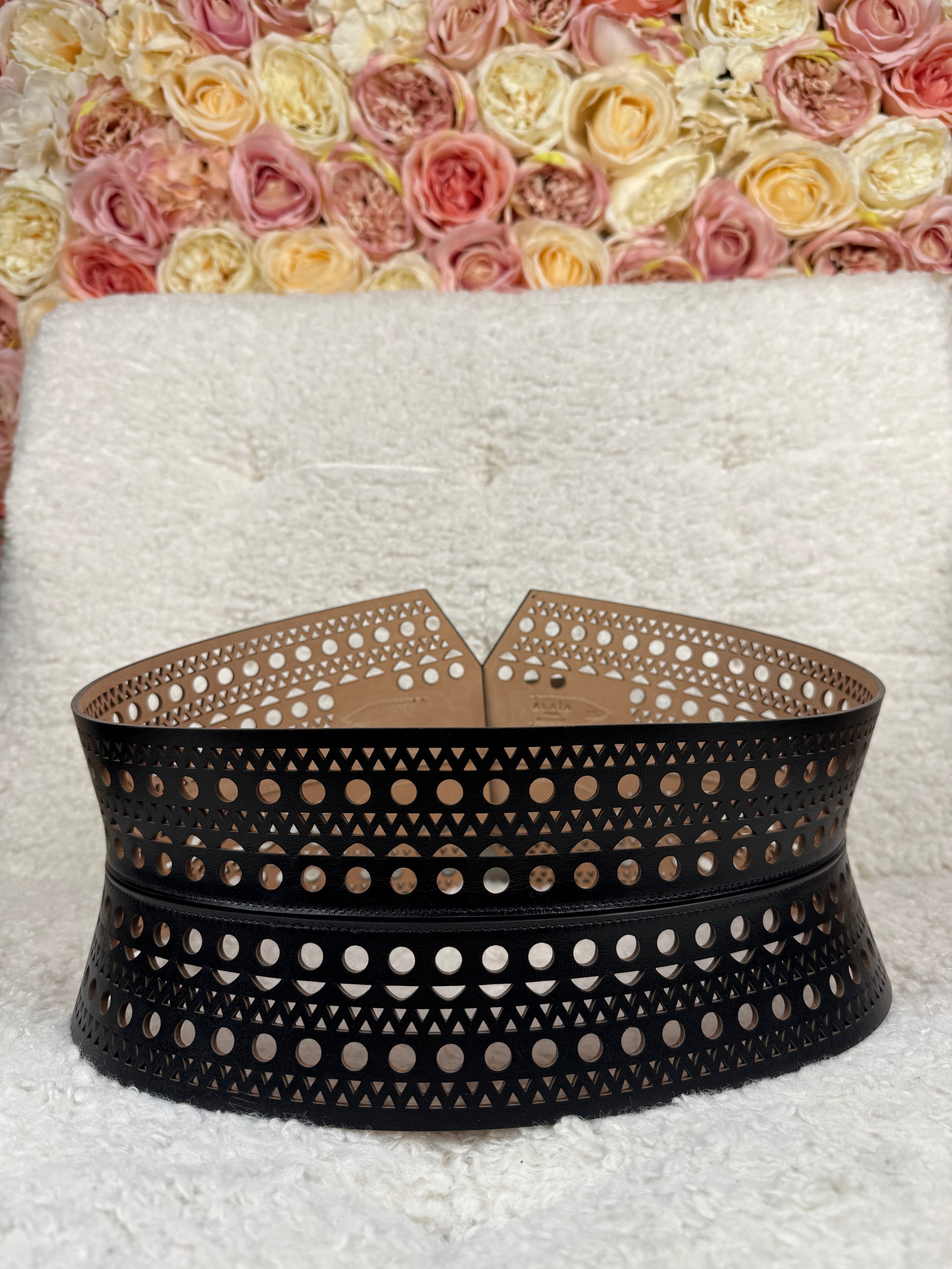 Alaïa Corset Leather Belt Black Sz. 85