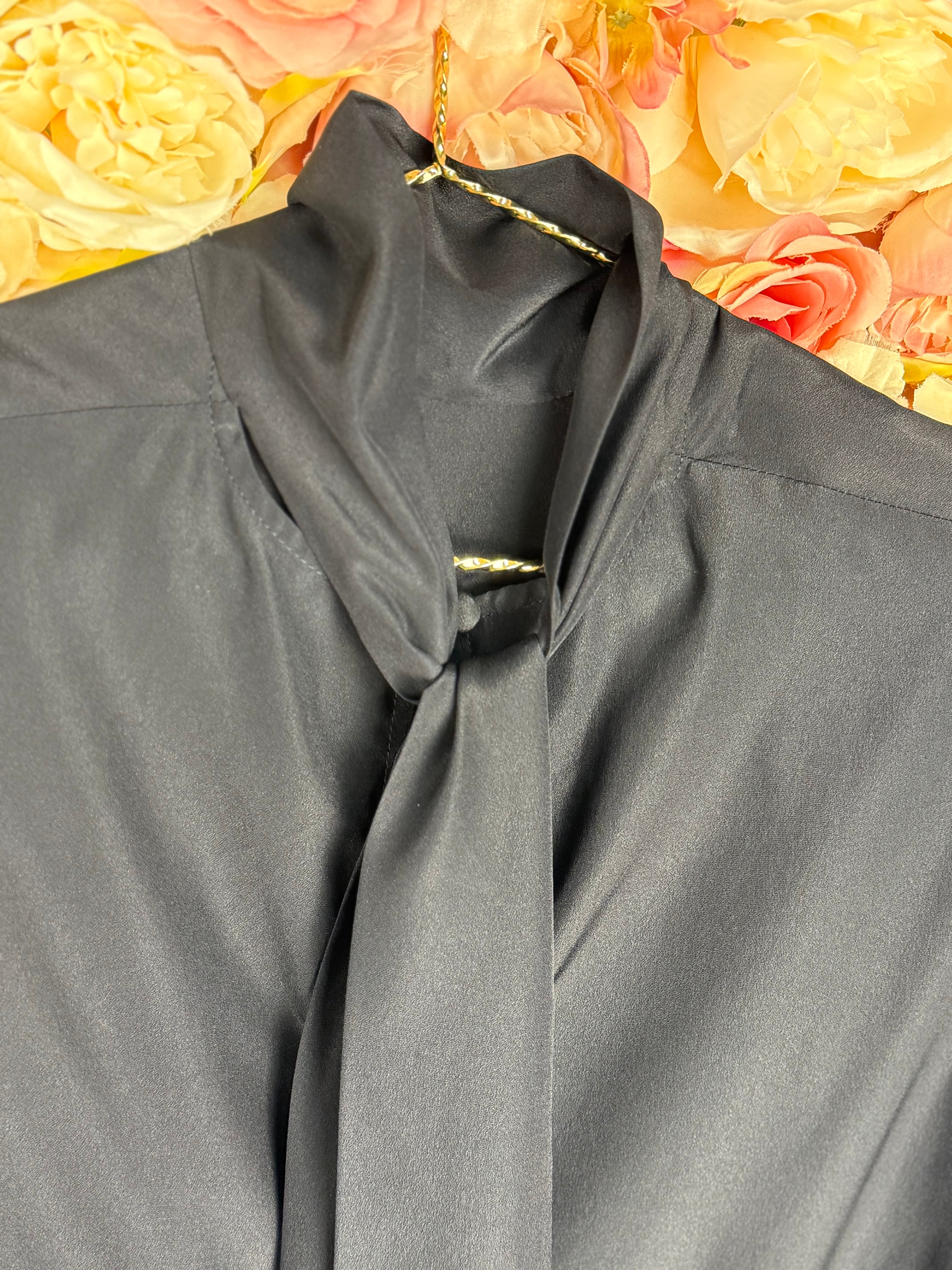 Rokh Silk Dress Dark Blue Sz. 38 DE