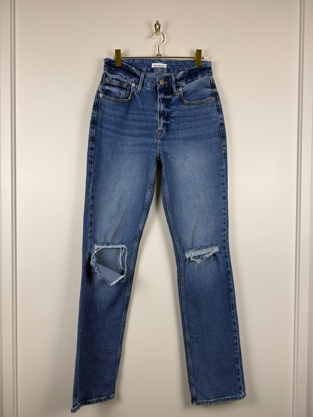 Good American Ripped Jeans Blue Sz. XS