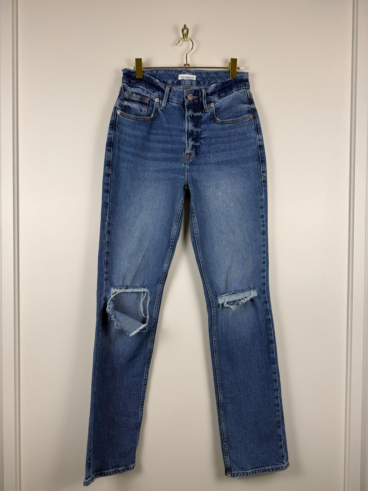 Good American Ripped Jeans Blue Sz. XS