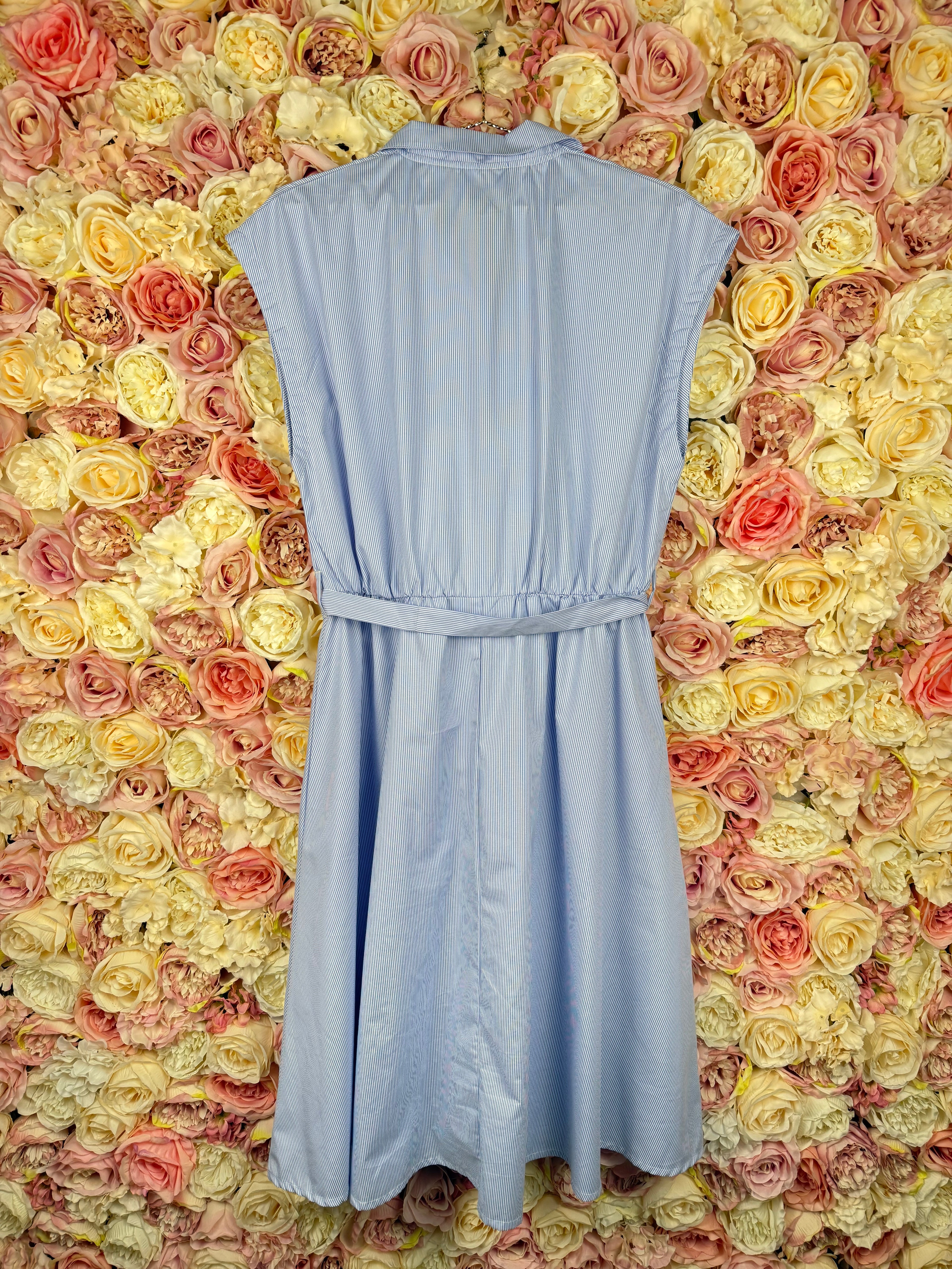 Family Affairs Dress Blue White Sz. L