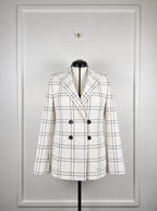 Akris Classic Blazer White Black Sz. 38